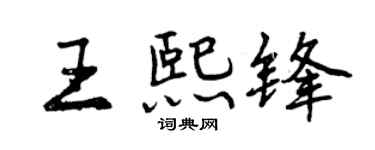曾慶福王熙鋒行書個性簽名怎么寫