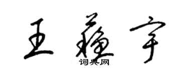 梁錦英王蘇宇草書個性簽名怎么寫