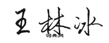 駱恆光王林冰行書個性簽名怎么寫