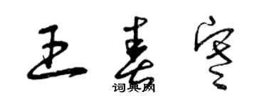 曾慶福王春寒草書個性簽名怎么寫