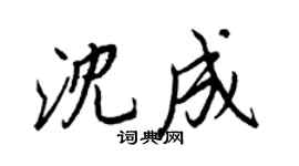 王正良沈成行書個性簽名怎么寫