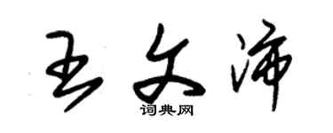 朱錫榮王文沛草書個性簽名怎么寫
