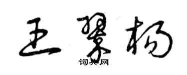 曾慶福王翠楊草書個性簽名怎么寫