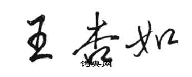 駱恆光王杏如行書個性簽名怎么寫