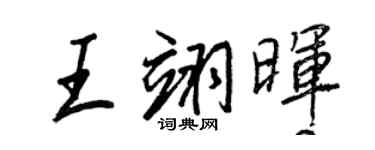 王正良王翊暉行書個性簽名怎么寫