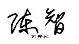 朱錫榮陳智草書個性簽名怎么寫