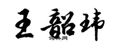胡問遂王韶瑋行書個性簽名怎么寫