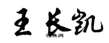 胡問遂王長凱行書個性簽名怎么寫