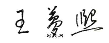 駱恆光王夢熙草書個性簽名怎么寫