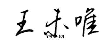王正良王未唯行書個性簽名怎么寫