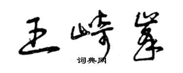 曾慶福王崎峰草書個性簽名怎么寫