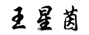 胡問遂王星茵行書個性簽名怎么寫