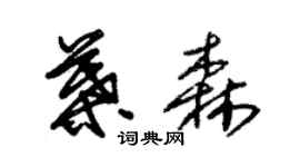 朱錫榮葉森草書個性簽名怎么寫