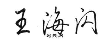 駱恆光王海閃行書個性簽名怎么寫