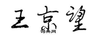 曾慶福王京望行書個性簽名怎么寫