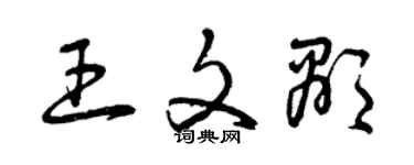 曾慶福王文顯草書個性簽名怎么寫