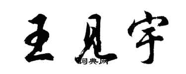 胡問遂王見宇行書個性簽名怎么寫