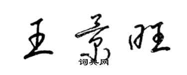 梁錦英王景旺草書個性簽名怎么寫