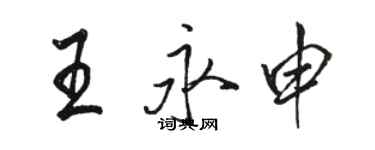 駱恆光王永申行書個性簽名怎么寫