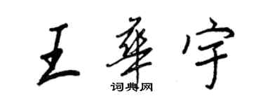 王正良王華宇行書個性簽名怎么寫