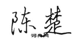 駱恆光陳楚行書個性簽名怎么寫