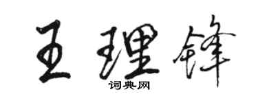 駱恆光王理鋒行書個性簽名怎么寫