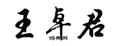 胡問遂王卓君行書個性簽名怎么寫