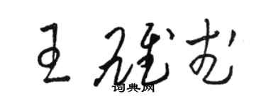 駱恆光王雄武草書個性簽名怎么寫