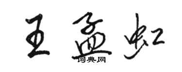 駱恆光王孟虹行書個性簽名怎么寫