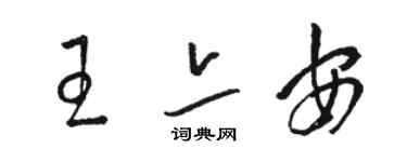 駱恆光王亦安草書個性簽名怎么寫