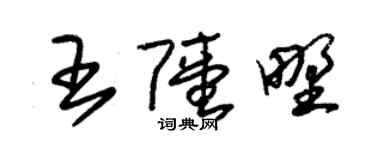 朱錫榮王陸野草書個性簽名怎么寫