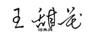 駱恆光王甜花草書個性簽名怎么寫