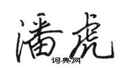駱恆光潘虎行書個性簽名怎么寫