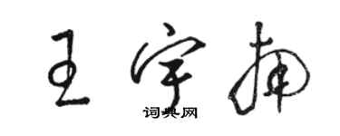 駱恆光王宇南草書個性簽名怎么寫