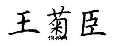 丁謙王菊臣楷書個性簽名怎么寫