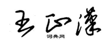 朱錫榮王正漢草書個性簽名怎么寫