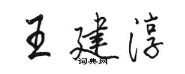 駱恆光王建淳行書個性簽名怎么寫