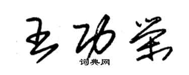 朱錫榮王功榮草書個性簽名怎么寫