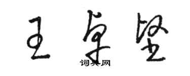 駱恆光王卓堅草書個性簽名怎么寫