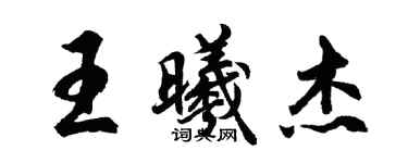 胡問遂王曦傑行書個性簽名怎么寫