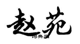 胡問遂趙苑行書個性簽名怎么寫