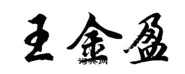 胡問遂王金盈行書個性簽名怎么寫