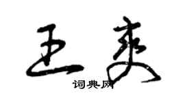 曾慶福王爽草書個性簽名怎么寫