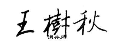 王正良王樹秋行書個性簽名怎么寫