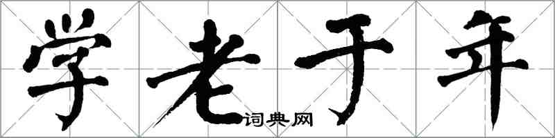 翁闓運學老於年楷書怎么寫