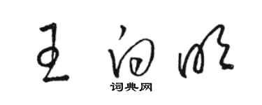 駱恆光王白明草書個性簽名怎么寫