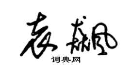 朱錫榮袁飈草書個性簽名怎么寫