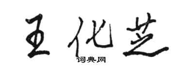 駱恆光王化芝行書個性簽名怎么寫