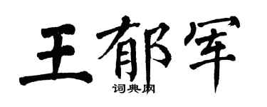 翁闓運王郁軍楷書個性簽名怎么寫