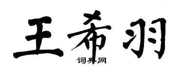 翁闓運王希羽楷書個性簽名怎么寫